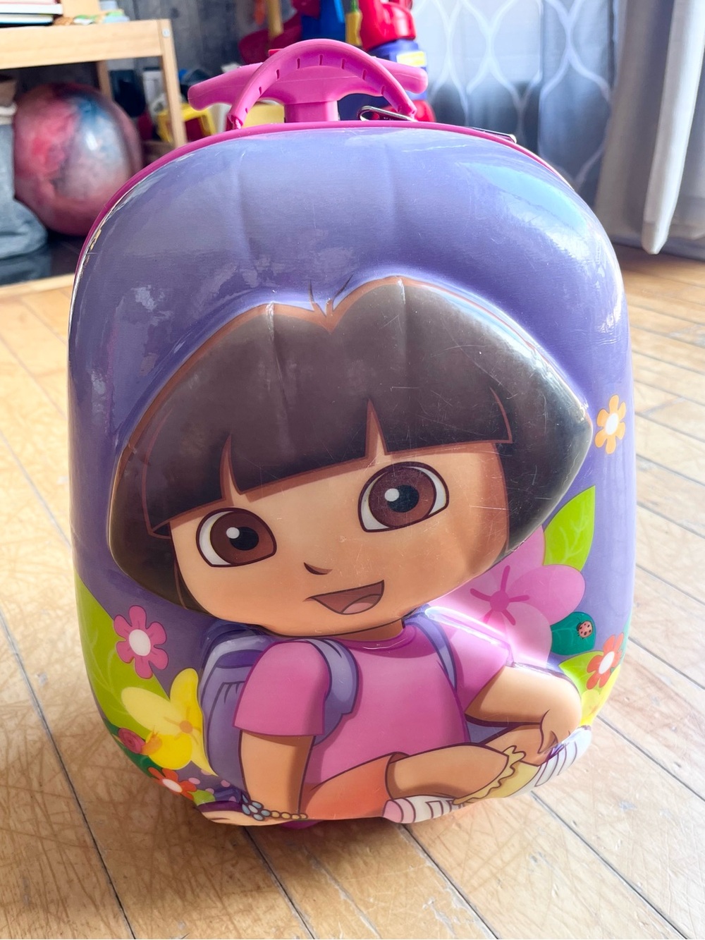 Dora Y2K Kids Pink & Purple Round Rolling Backpack
